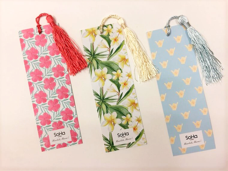 ハワイの雑貨ショップSoHa Living（カハラモール、カイルアタウン）で見つけたブックマーク＄4.80　（１枚）