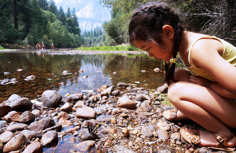 ヨセミテ国立公園内は様々なレベルに合わせたトレイル（散策ルート）が用意されており、お子様連れでもお楽しみいただけます。