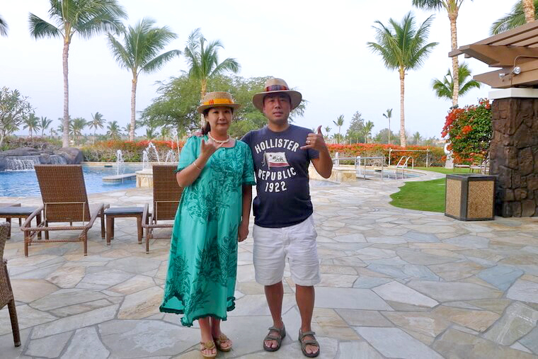 フラ最大の祭典、メリーモナークに合わせて訪れたハワイ島でのワンシーン。<br />
この時は、クラブメンバー様から寄せられる口コミでも好評な、キングスランド・ヒルトングランドバケーションズクラブにご滞在。