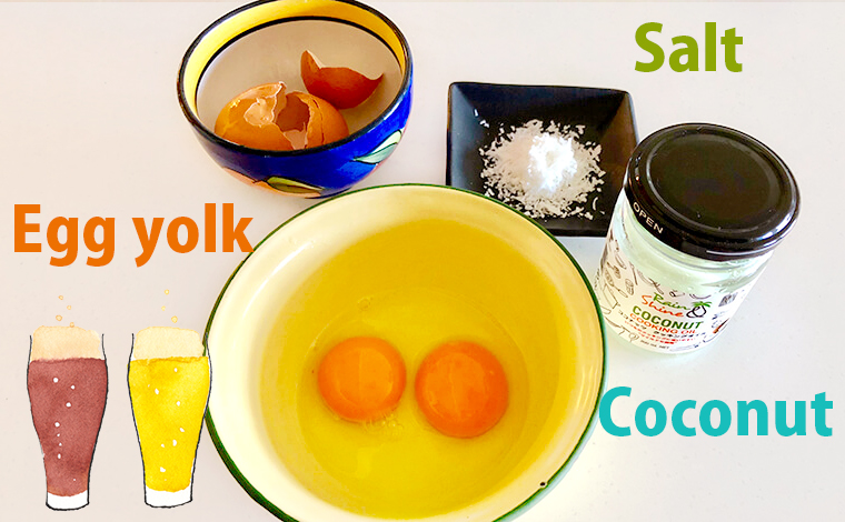 ココナッツ風味のダブルスクランブルエッグ