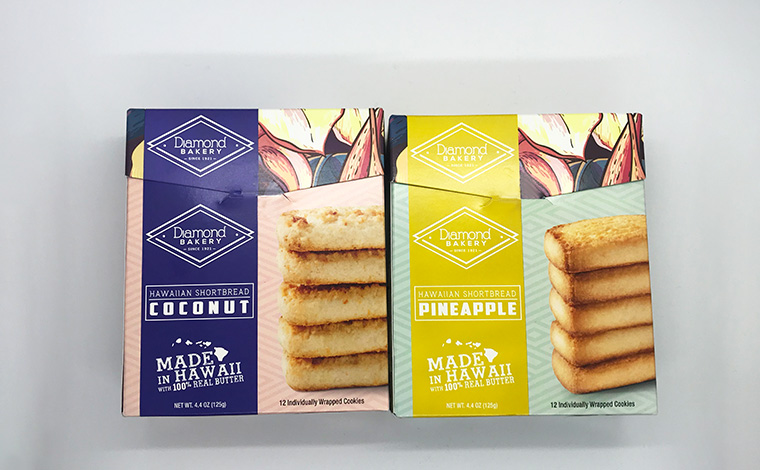 フードランドやロングスなどスーパーマーケットで手軽に購入できるのも嬉しい。 ダイヤモンド・ベーカリー・ショートブレッド（ココナッツ、パイナップル）＄4.99（12枚入り）