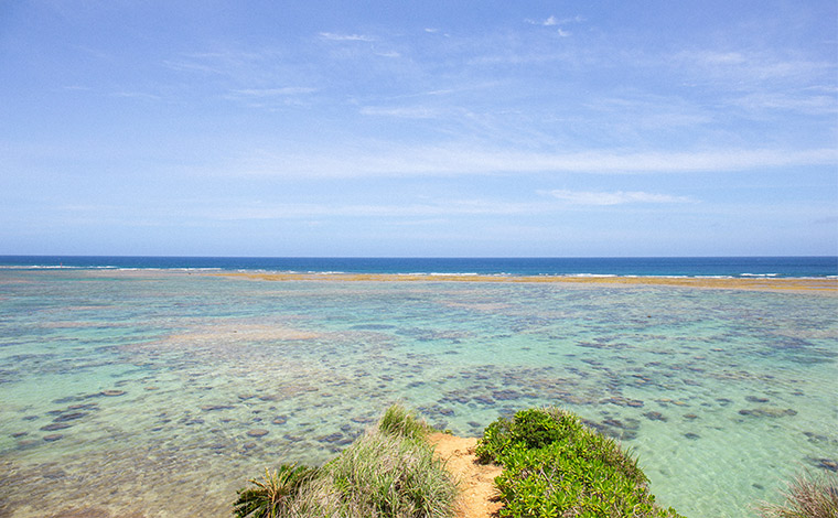 「フォトジェニック」スポットとしても人気のザネー浜。
