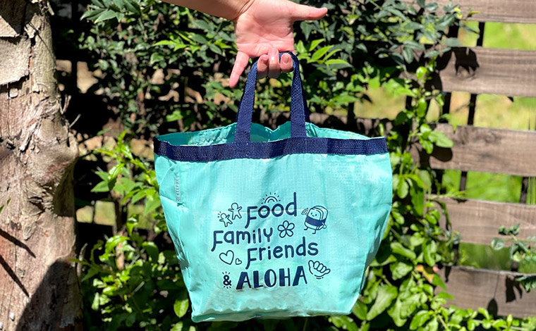（Food, Family, Friends Aloha Takeout Bag (Teal, also available in Blue)	$5.99）