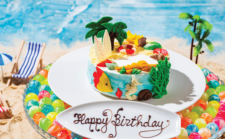 ビーチケーキ（写真提供：ヒルトン沖縄瀬底リゾート）