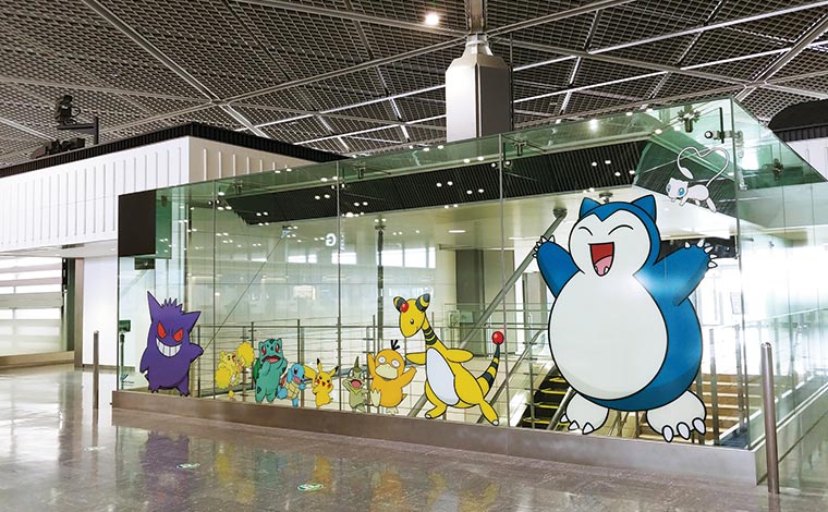 第1ターミナルの「ポケモンとお見送りwall」