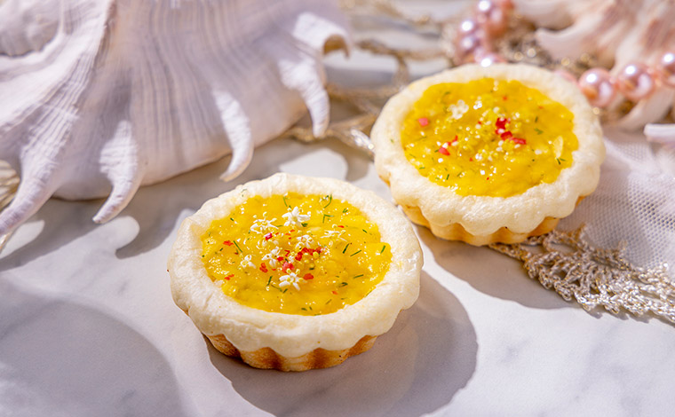 イタヤ貝のタルタルとマンゴーのアンサンブル仕立て　写真提供　ヒルトン東京