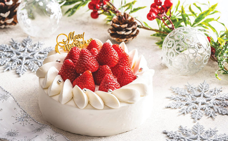 クリスマスショートケーキ　5,000円（5号 / 15cm）<br />
写真提供：ヒルトン沖縄瀬底リゾート