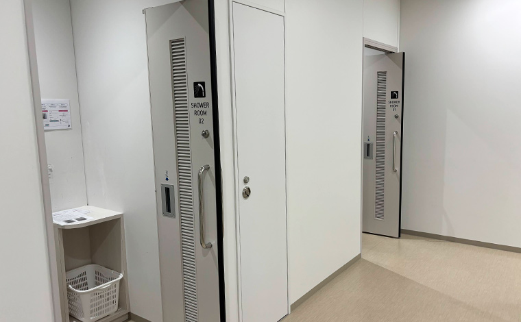 国際線ゲートエリア中央にあるシャワールーム　<br />
写真提供：関西エアポート