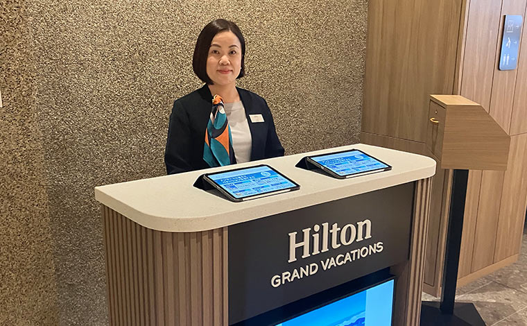 ヒルトン・ガーデン・イン京都四条烏丸のヒルトングランドバケーションズのデスク