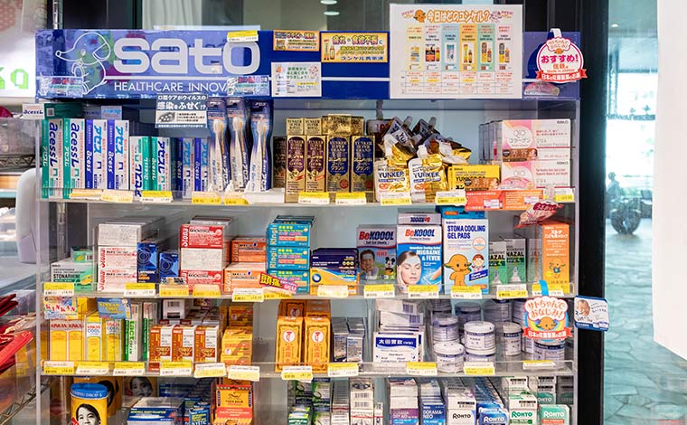 日本の薬もあるので、万一の時も安心