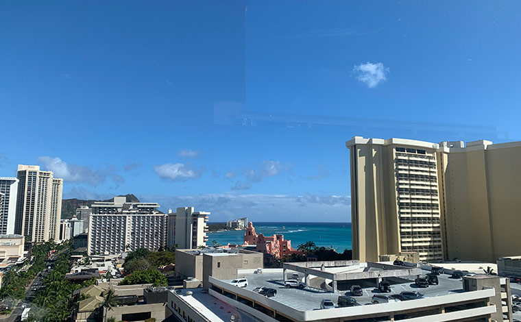 ホクラニワイキキ・ヒルトングランドバケーションズクラブ屋上からの景色