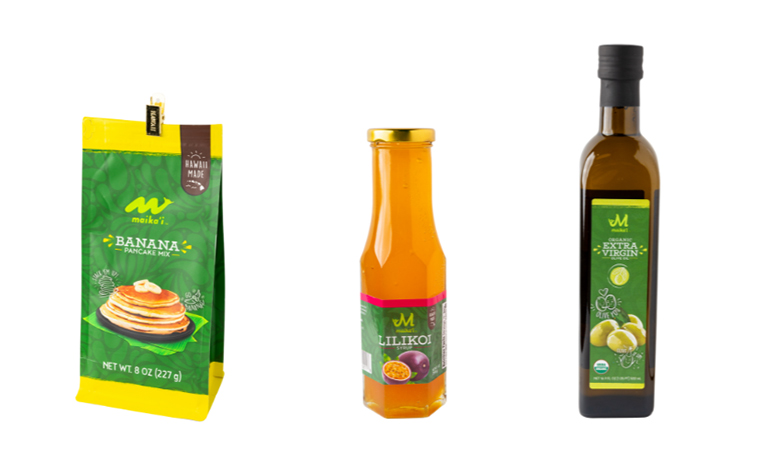 バナナパンケーキミックス8.29ドル、リリコイシロップ8.99ドル、エキストラバージンオリーブオイル13.99ドル