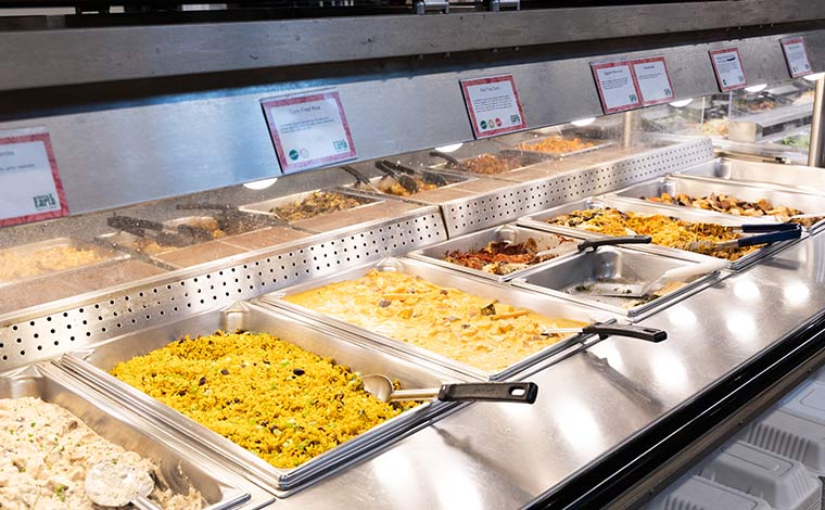 ホットバー＆サラダバー　1ポンド（453.6グラム）あたり14.99ドル